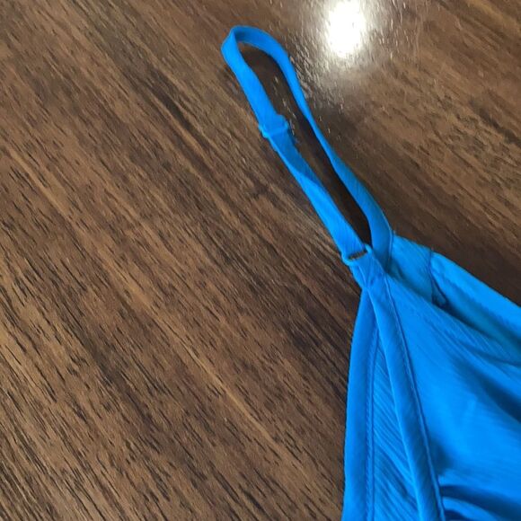 Express Caribbean Blue Beaded Trapeze Dress Formal Cocktail Bubble Gown Size XS - Picture 8 of 8